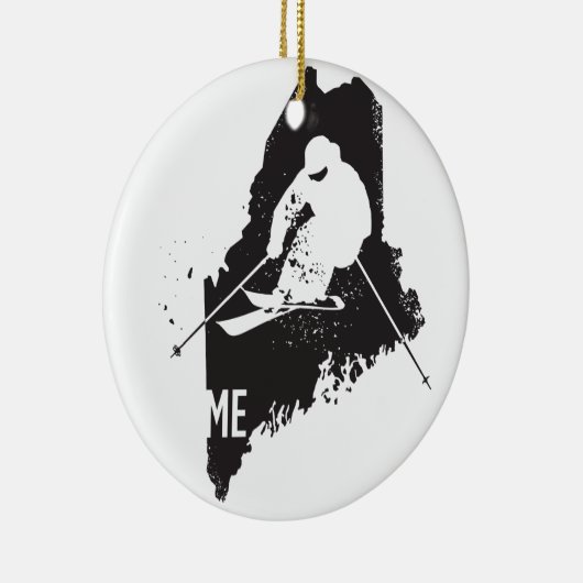 Ski Maine Keramikornament (Rechts)