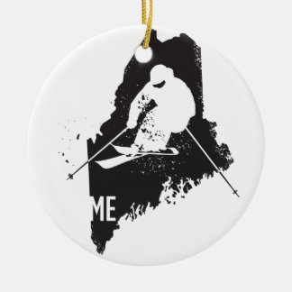 Ski Maine Keramikornament