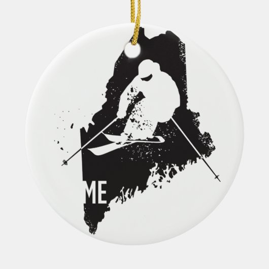Ski Maine Keramikornament (Vorne)