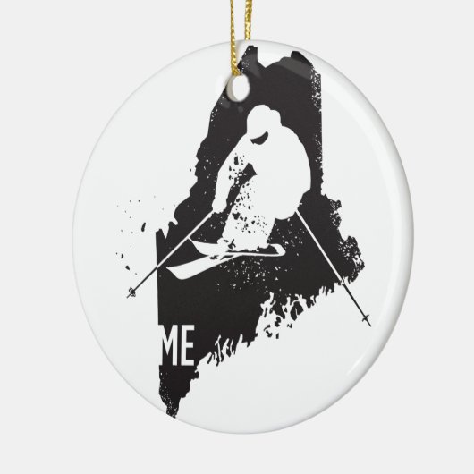 Ski Maine Keramikornament (Links)