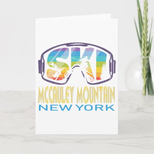 Ski Mccauley Mountain New York Skiurlaub Karte (Vorderseite)