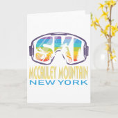 Ski Mccauley Mountain New York Skiurlaub Karte (Gelbe Blume)
