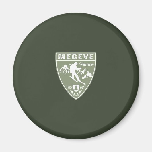 Ski Megeve Frankreich Magnet (Vorne)