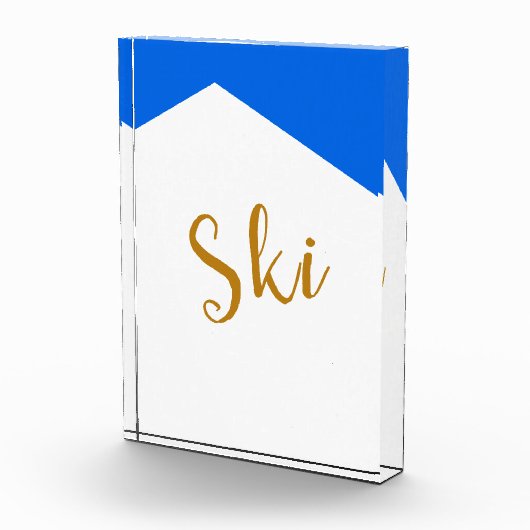 SKI Modernes, helles Weißes Gebirge Fotoblock (Rechts)