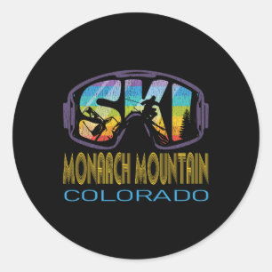 Ski Monarch Mountain Colorado Skiferien  Runder Aufkleber
