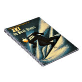 Ski Mont Blanc 1951 Vintages französisches Skiplak Notizblock (Rechte Seite)