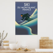 Ski Mont Blanc Frankreich Poster (Küche)