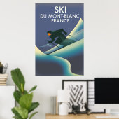 Ski Mont Blanc Frankreich Poster (Heimbüro)
