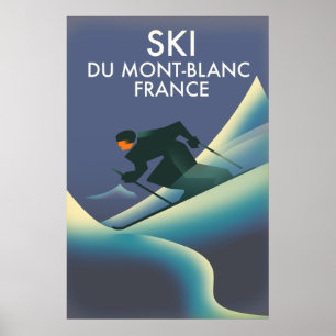 Ski Mont Blanc Frankreich Poster