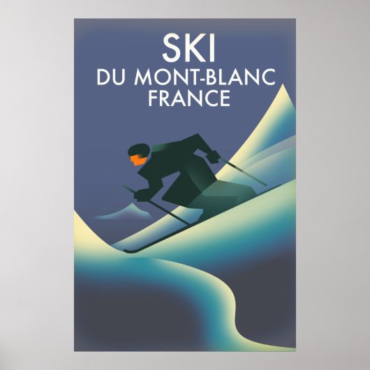 Ski Mont Blanc Frankreich Poster (Vorne)