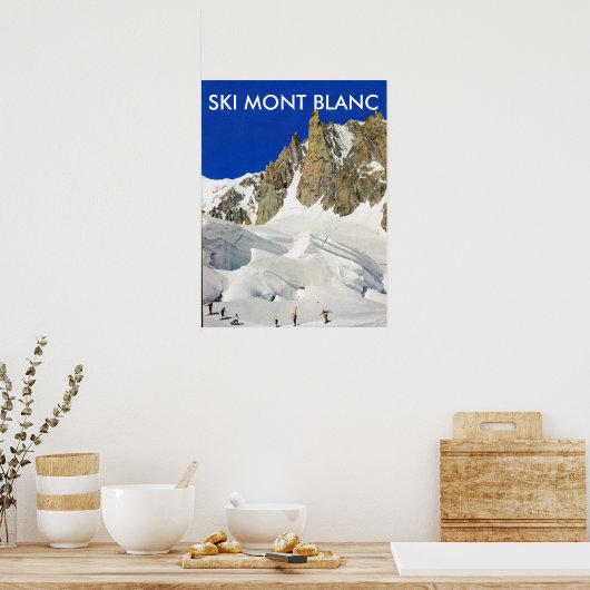 Ski Mont Blanc, Frankreich Poster (Küche)