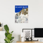 Ski Mont Blanc, Frankreich Poster (Heimbüro)