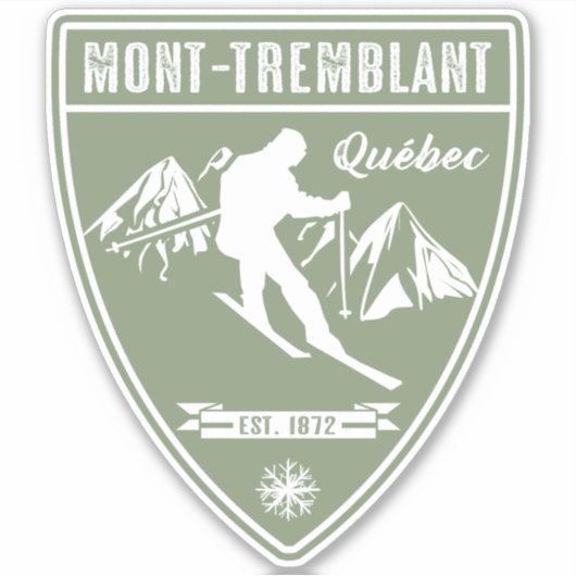 Ski Mont-Tremblant Quebec Aufkleber (Vorderseite)