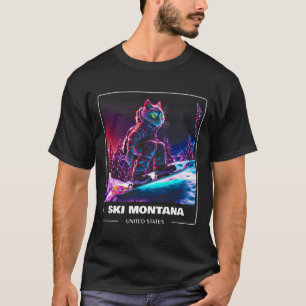 Ski Montana Vereinigte Staaten Ski Skifahren Skifa T-Shirt