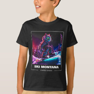 Ski Montana Vereinigte Staaten Ski Skifahren Skifa T-Shirt