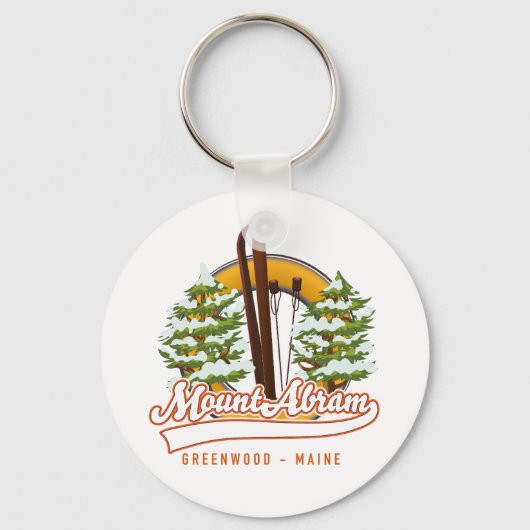 Ski Mount Abram Greenwood Button Schlüsselanhänger (Vorderseite)