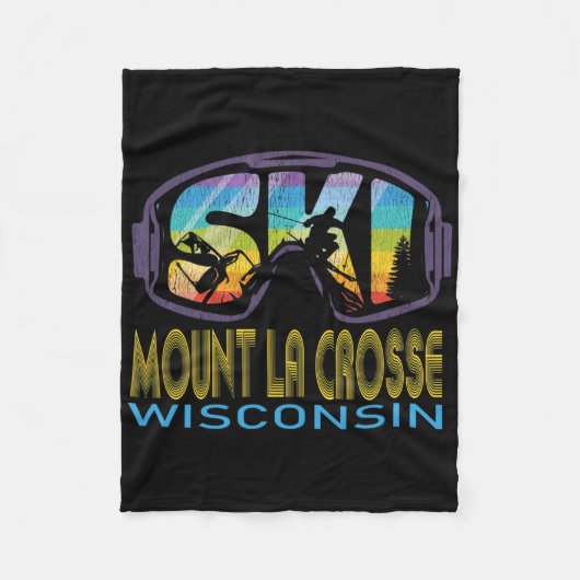 Ski Mount La Crosse Wisconsin Skiurlaub  Fleecedecke (Vorderseite)