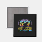 Ski Mount La Crosse Wisconsin Skiurlaub Magnet (Vorderseite/Rückseite)