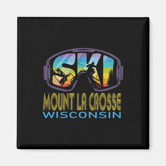Ski Mount La Crosse Wisconsin Skiurlaub Magnet (Vorne)
