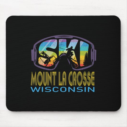 Ski Mount La Crosse Wisconsin Skiurlaub  Mousepad (Vorne)