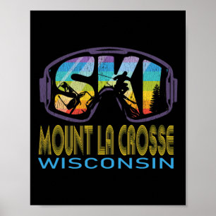 Ski Mount La Crosse Wisconsin Skiurlaub Poster