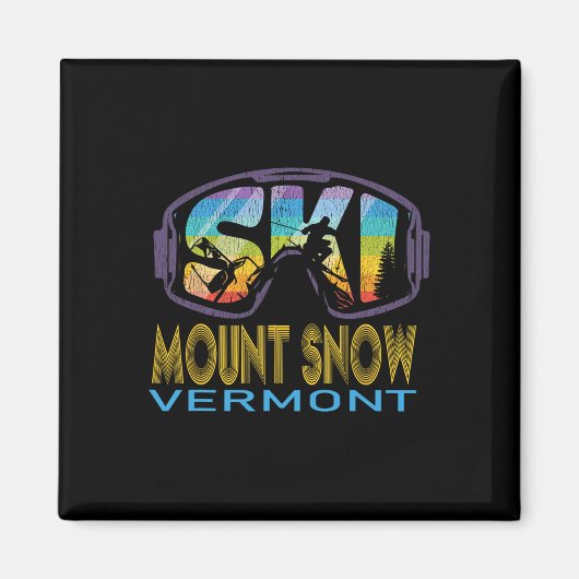 Ski Mount Snow Vermont Skiferien  Magnet (Vorne)