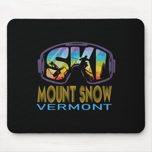 Ski Mount Snow Vermont Skiferien Mousepad (Vorne)