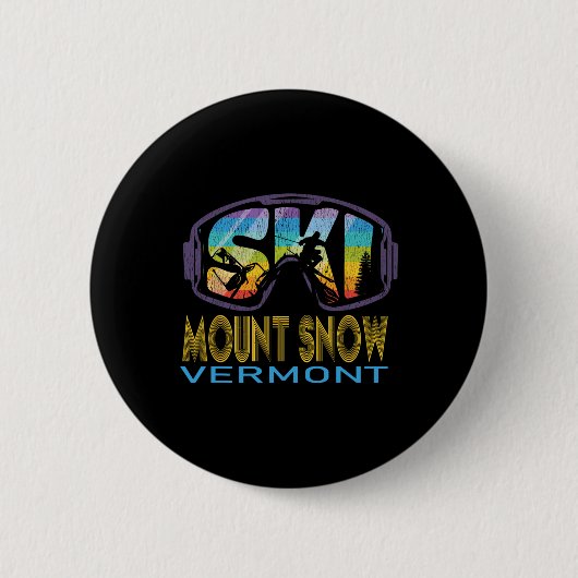 Ski Mount Snow Vermont Skiurlaub  Button (Vorderseite)