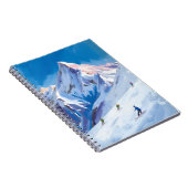 Ski Mountain Slopes Winter Watercolor Notizblock (Rechte Seite)