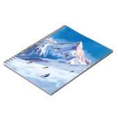 Ski Mountain Slopes Winter Watercolor Notizblock (Linke Seite)
