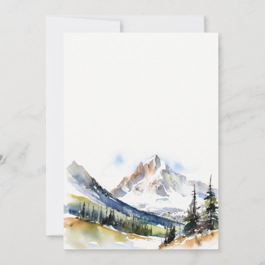 Ski Mountain Telluride Colorado Eröffnungsfeier Einladung (Rückseite)