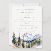 Ski Mountain Telluride Colorado Verlobung Einladung (Vorderseite)