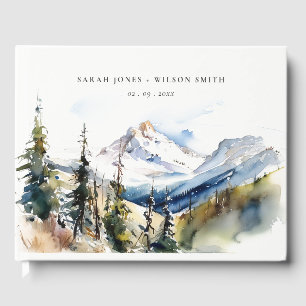 Ski Mountain Telluride Colorado Wasserfarbene Hoch Gästebuch