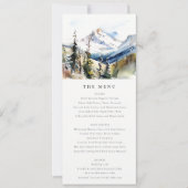 Ski Mountain Telluride Colorado Wedding Menu Card Einladung (Vorderseite)