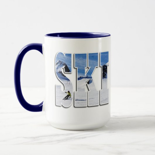 SKI - Mountain Winter Sports Design Tasse (Links)