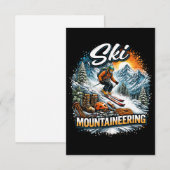 Ski Mountaineering Dankeskarte (Vorne/Hinten)