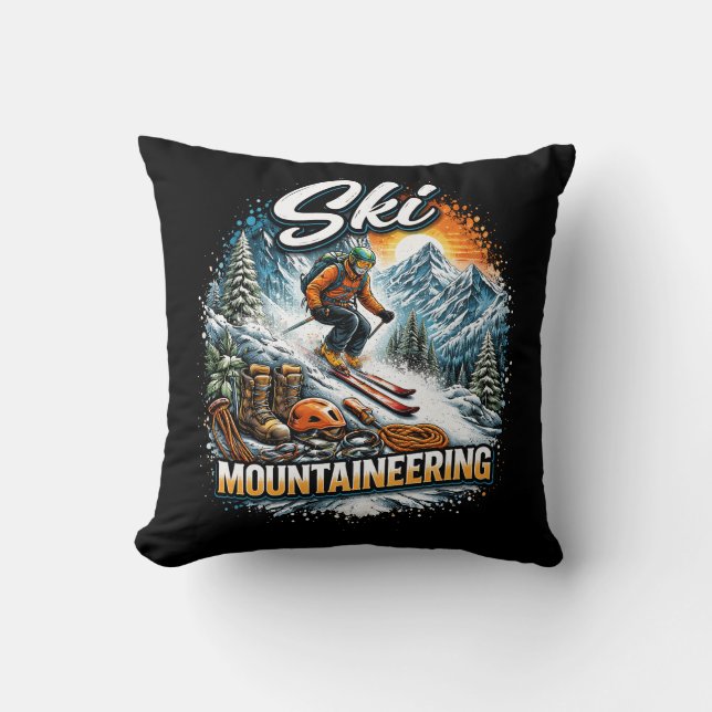 Ski Mountaineering Kissen (Vorderseite)