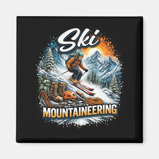 Ski Mountaineering Magnet (Vorne)