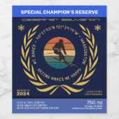 Ski Mt. Baker, Washington - Man Skier, Gelber Text Weinetikett (Einzelnes Label)