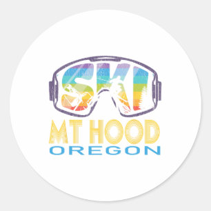 Ski Mt Hood Oregon Skiurlaub Runder Aufkleber