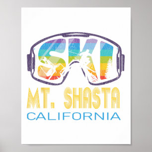 Ski Mt Shasta California Skiurlaub Poster