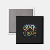 Ski Mt Spokane Washington Skiurlaub Magnet (Vorderseite/Rückseite)