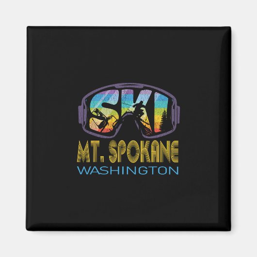 Ski Mt Spokane Washington Skiurlaub Magnet (Vorne)