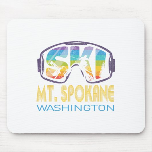 Ski Mt Spokane Washington Skiurlaub Mousepad (Vorne)