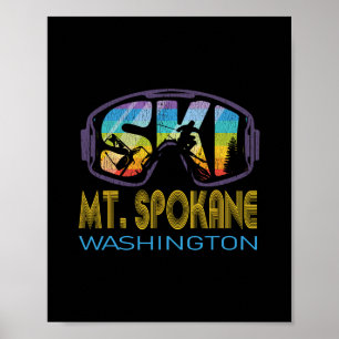 Ski Mt Spokane Washington Skiurlaub Poster