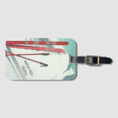 Ski New Hampshire Waterville Vintage Kunst Gepäckanhänger (Vorderseite (Horizontal))