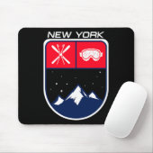 Ski New York Mountain Skipass Skipass Po Mousepad (Mit Mouse)