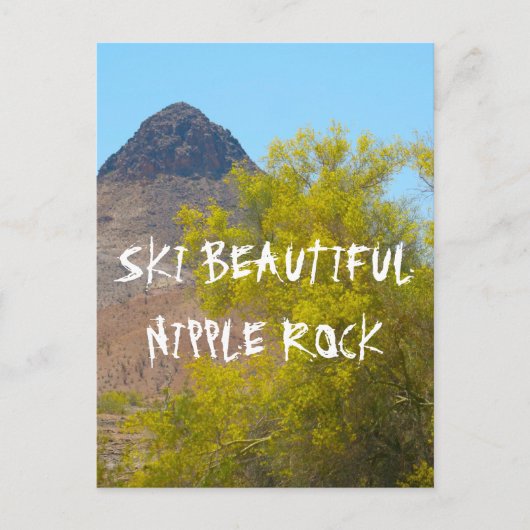 Ski Nipple Rock Postkarte (Vorderseite)