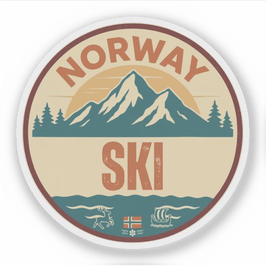 Ski, Norge Norwegen Aufkleber (Vorderseite)