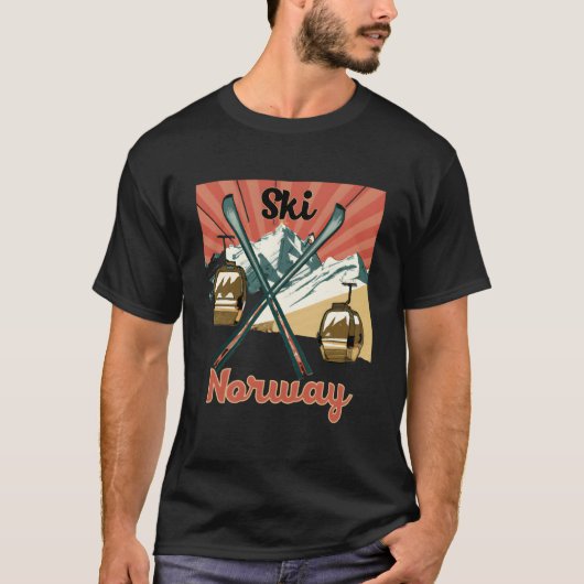 Ski Norway Norwegian Skiing T-Shirt (Vorderseite)